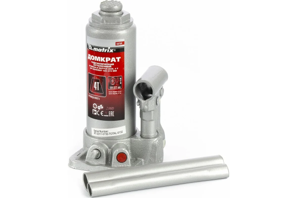 Гидравлический бутылочный домкрат MATRIX 4 т MASTER 50754